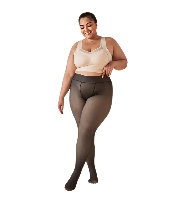 Medias térmicas de lana con interior afelpado translúcidas - Zayle™