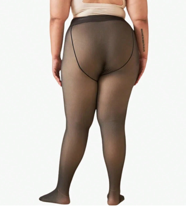 Medias térmicas de lana con interior afelpado translúcidas - Zayle™